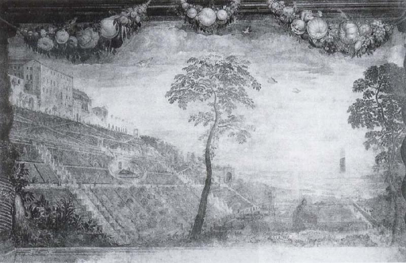 unknow artist View of the Gardens of the Villa d-Este